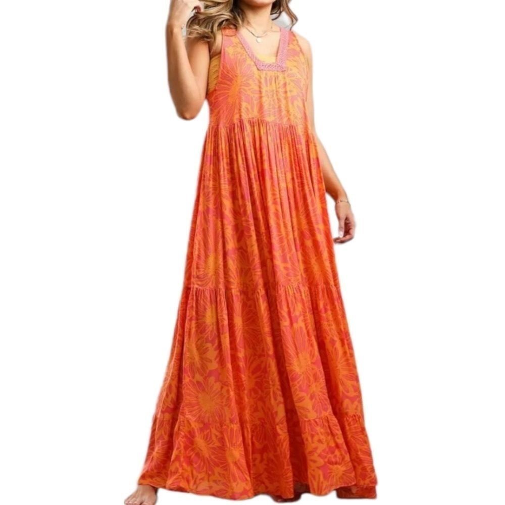 FREE PEOPLE Tiers For You Maxi Dress Size XSMALL